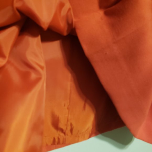 New Orange Ann Taylor Skirt pleated front size 18 - Picture 6 of 15